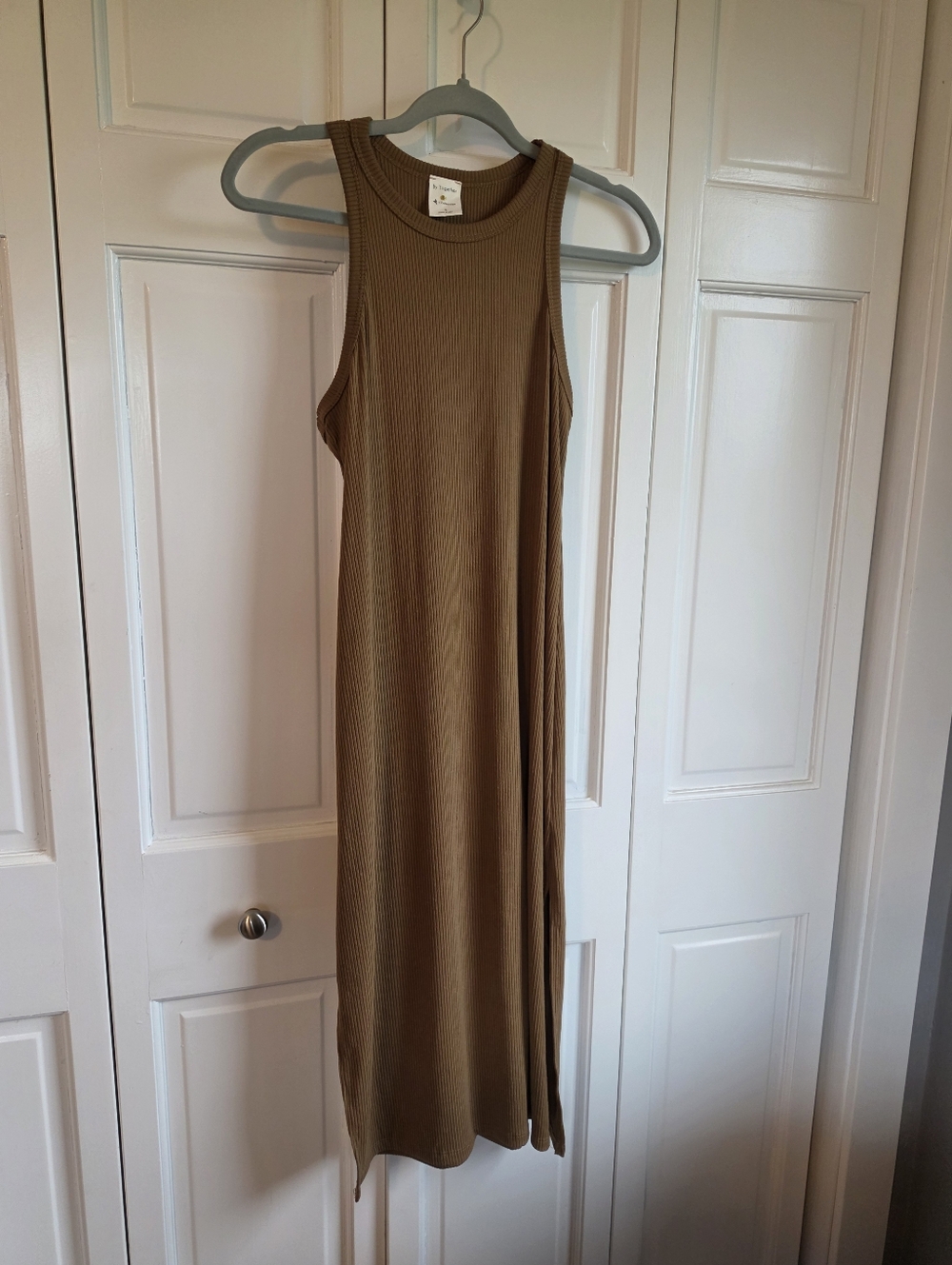 By Together Racer Back Ribbed Double Slit Dress